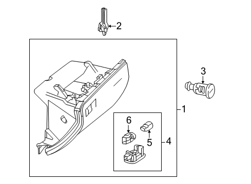 2012 Mercedes-Benz ML350 Glove Box Diagram