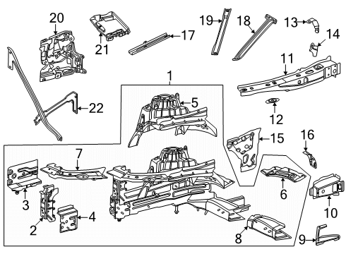 2024 Mercedes-Benz CLE53 AMG Structural Components & Rails