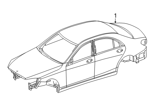 2016 Mercedes-Benz S550 Body Shell Diagram 2
