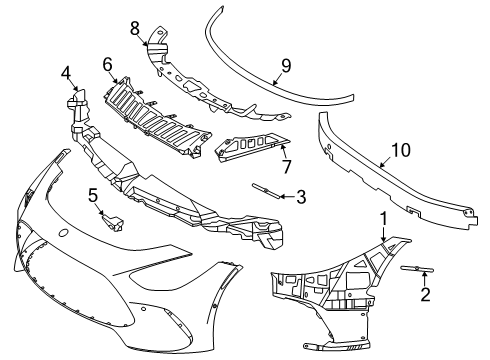 2024 Mercedes-Benz AMG GT 55 Bumper & Components - Front