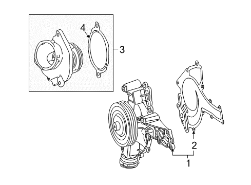 2010 Mercedes-Benz E550 Water Pump Diagram 2