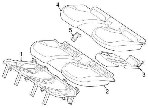 2025 Mercedes-Benz EQE 350+ SUV Outer Cover, Rear Seat Cush Diagram for 294-920-06-00-1D44