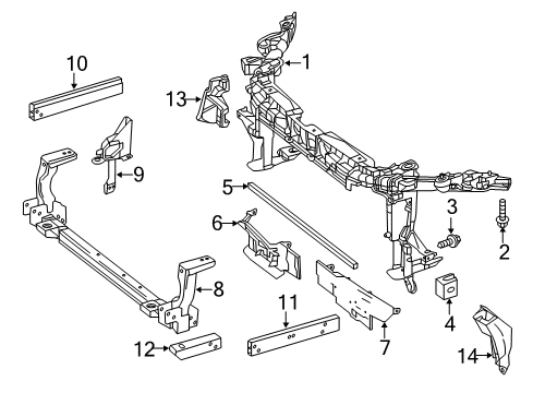 2016 Mercedes-Benz B250e Radiator Support