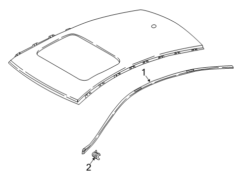 2018 Mercedes-Benz GLC63 AMG Exterior Trim - Roof Diagram 2