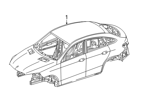 2019 Mercedes-Benz GLE43 AMG Body Shell Diagram 2