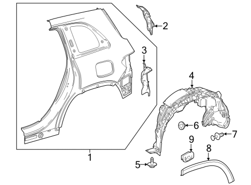 2023 Mercedes-Benz EQB 250+ Quarter Panel & Components
