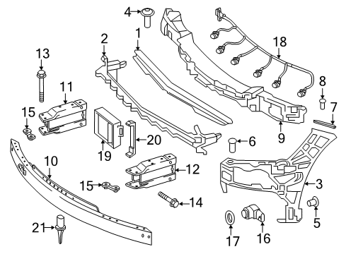 2015 Mercedes-Benz CLS400 Bumper & Components - Front Diagram