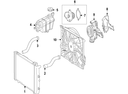 2013 Mercedes-Benz G550 Cooling System Diagram