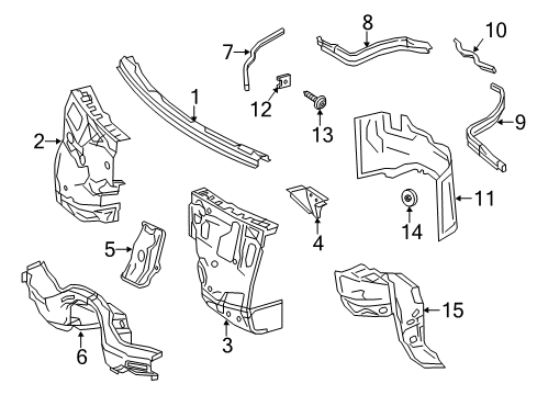 2014 Mercedes-Benz E550 Cowl Diagram