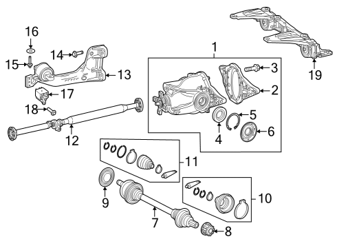 2018 Mercedes-Benz Metris Axle & Differential - Rear Diagram