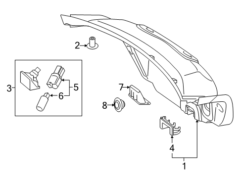 2017 Mercedes-Benz C350e Interior Trim - Trunk Diagram