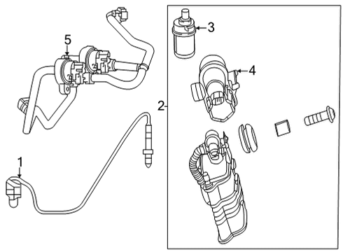 2020 Mercedes-Benz GLC63 AMG Emission Components Diagram