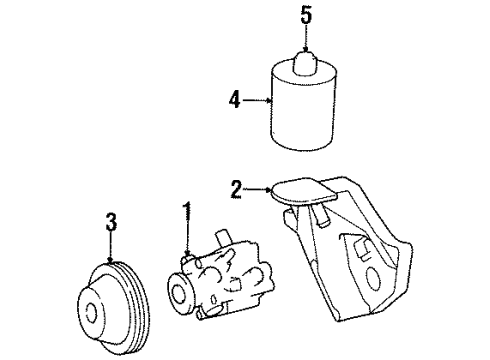 1993 Mercedes-Benz 400SEL P/S Pump Diagram