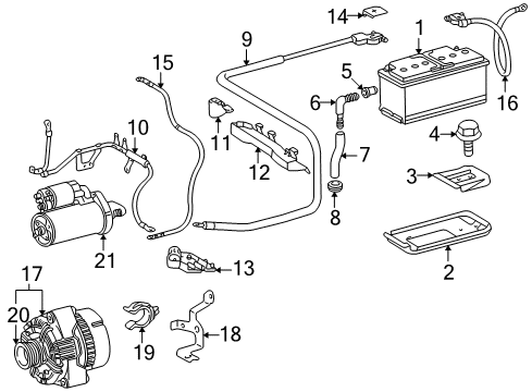 2002 Mercedes-Benz CLK430 Battery Diagram