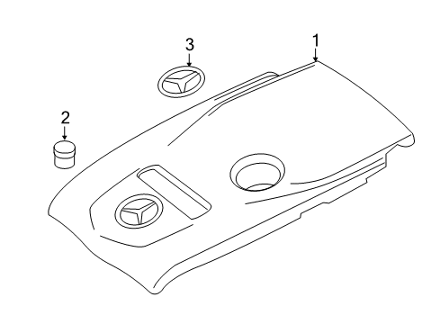 2018 Mercedes-Benz C300 Engine Appearance Cover Diagram