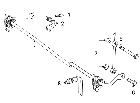 2025 Mercedes-Benz Sprinter 3500XD Stabilizer Bar & Components Diagram 3