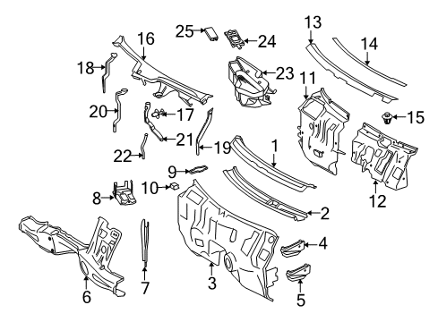 2010 Mercedes-Benz S400 Cowl Diagram