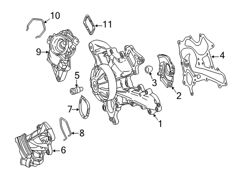 2023 Mercedes-Benz GLC43 AMG Water Pump Diagram