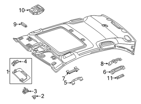 2025 Mercedes-Benz C300 Interior Trim - Roof Diagram 4