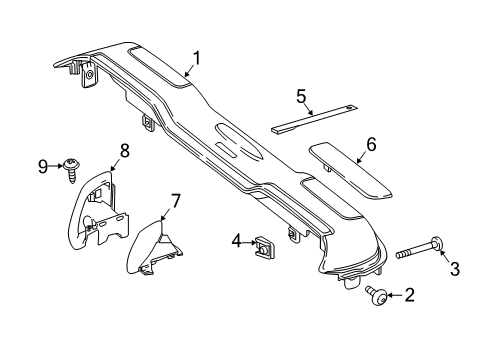 2021 Mercedes-Benz S560 Interior Trim - Rear Body Diagram 2