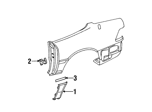 1991 Mercedes-Benz 300SL Exterior Trim - Quarter Panel