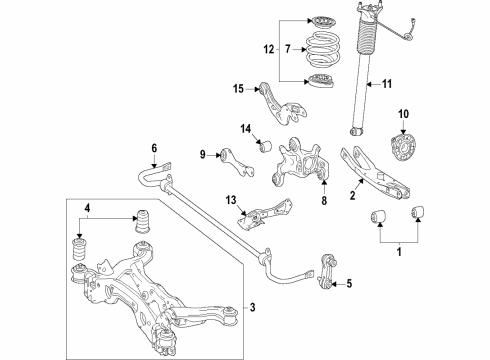 2022 Mercedes-Benz GLA250 Rear Suspension Diagram