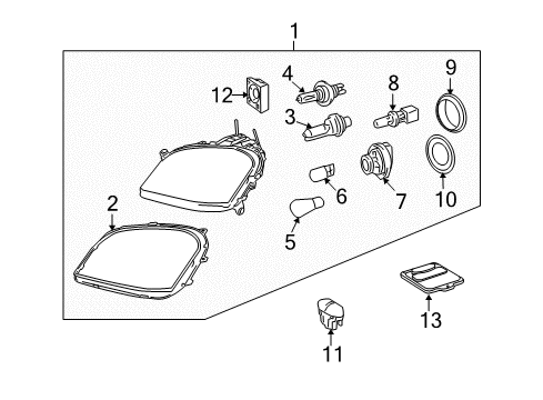 2010 Mercedes-Benz ML450 Bulbs Diagram