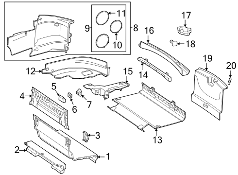 2022 Mercedes-Benz SL55 AMG Interior Trim - Rear Body Diagram 3