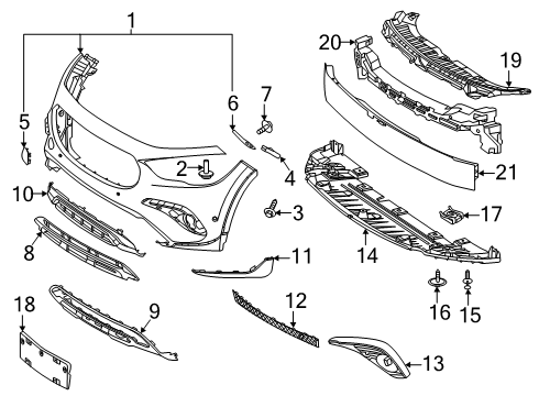 2025 Mercedes-Benz GLA250 Bumper & Components - Front