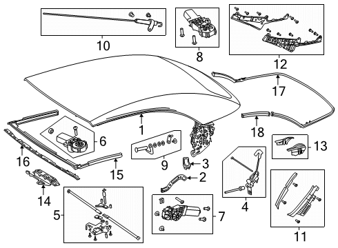 2024 Mercedes-Benz CLE53 AMG Frame & Components - Convertible Top