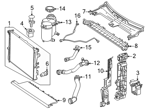 2025 Mercedes-Benz E53 AMG Radiator & Components