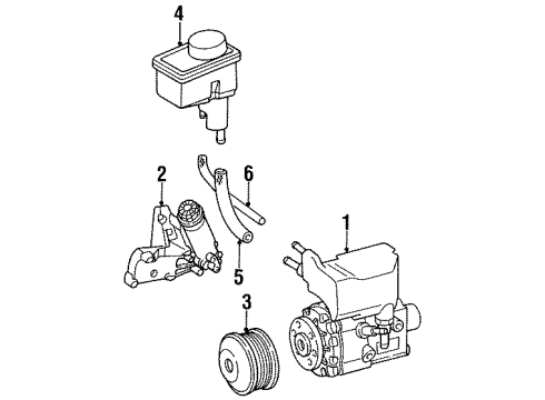 1994 Mercedes-Benz S600 P/S Pump Diagram