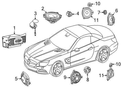2014 Mercedes-Benz SL550 Sound System Diagram