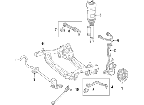 2017 Mercedes-Benz E300 Ride Control - Front Diagram