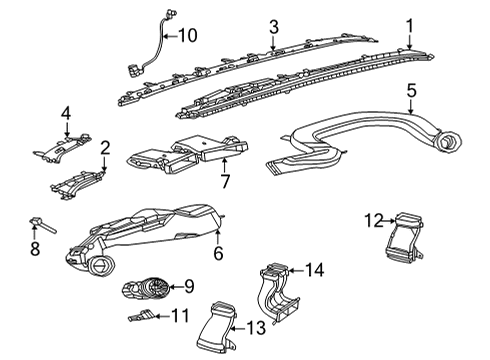 2023 Mercedes-Benz EQS 450 Ducts Diagram 2