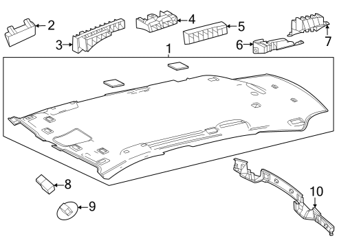 2024 Mercedes-Benz GLC300 Interior Trim - Roof Diagram 5