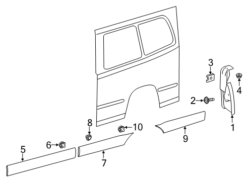 2024 Mercedes-Benz Sprinter 2500 Exterior Trim - Side Panel