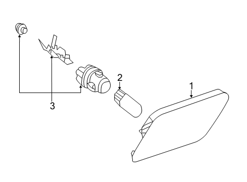 2013 Mercedes-Benz CLS550 Side Marker Lamps Diagram