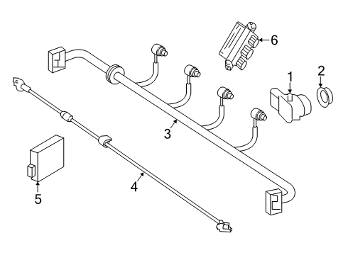 2021 Mercedes-Benz S63 AMG Electrical Components - Rear Bumper Diagram