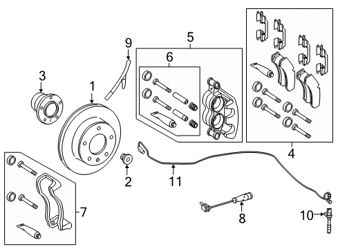 2024 Mercedes-Benz Sprinter 2500 Brake Components Diagram