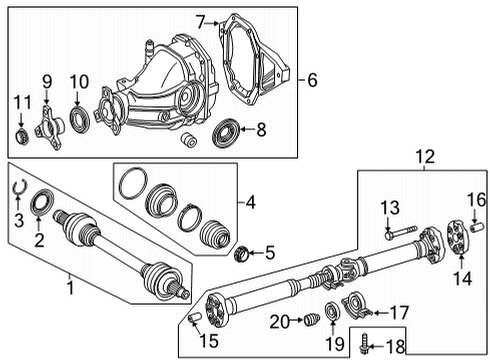 2023 Mercedes-Benz E350 Axle & Differential - Rear Diagram