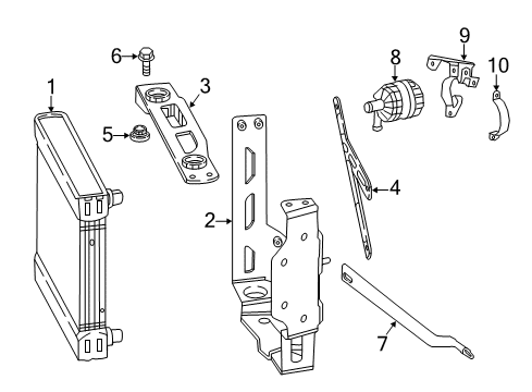 2017 Mercedes-Benz G65 AMG Radiator & Components Diagram 2