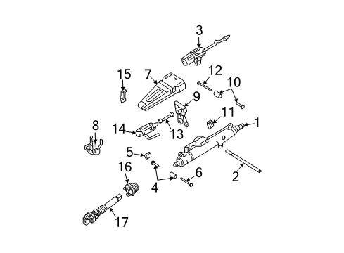 2003 Mercedes-Benz E500 Lower Steering Column