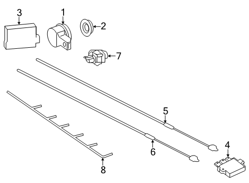 2023 Mercedes-Benz SL43 AMG Electrical Components - Rear Bumper