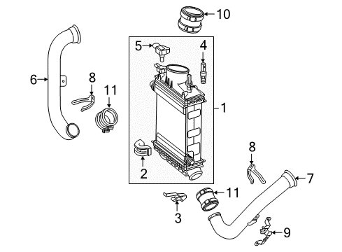 2019 Mercedes-Benz GLE43 AMG Intercooler Diagram