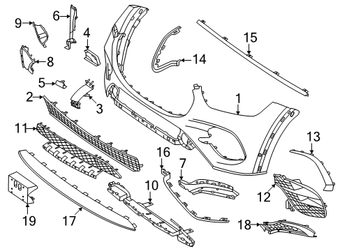 2024 Mercedes-Benz GLE53 AMG SUV Bumper & Components - Front