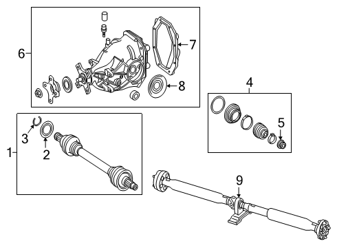 2018 Mercedes-Benz S560 Drive Axles - Rear Diagram