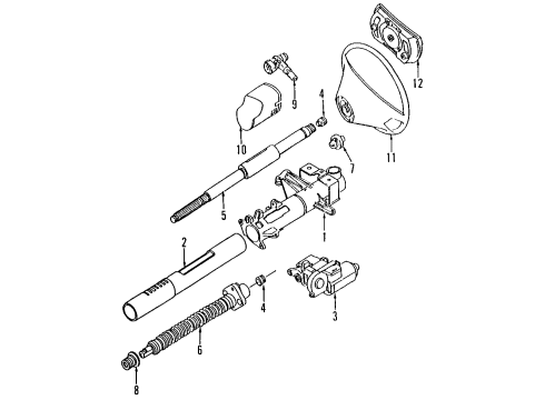 1990 Mercedes-Benz 300CE Steering Column Diagram