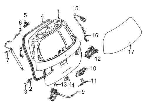 2022 Mercedes-Benz GLA35 AMG Gate & Hardware Diagram