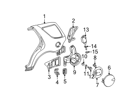 2002 Mercedes-Benz ML500 Fuel Door